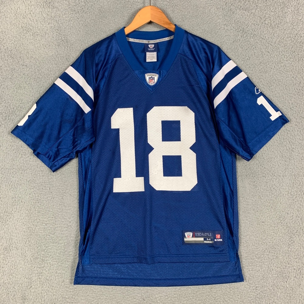 Reebok Peyton Manning Jersey Men's Medium Indianapolis Colts Blue NFL Sportswear